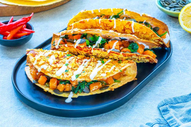 Hrustljave tortilje z bučo in špinačo